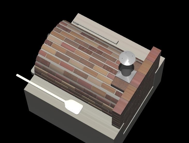 Homemade pizza-kiln 3D model_3