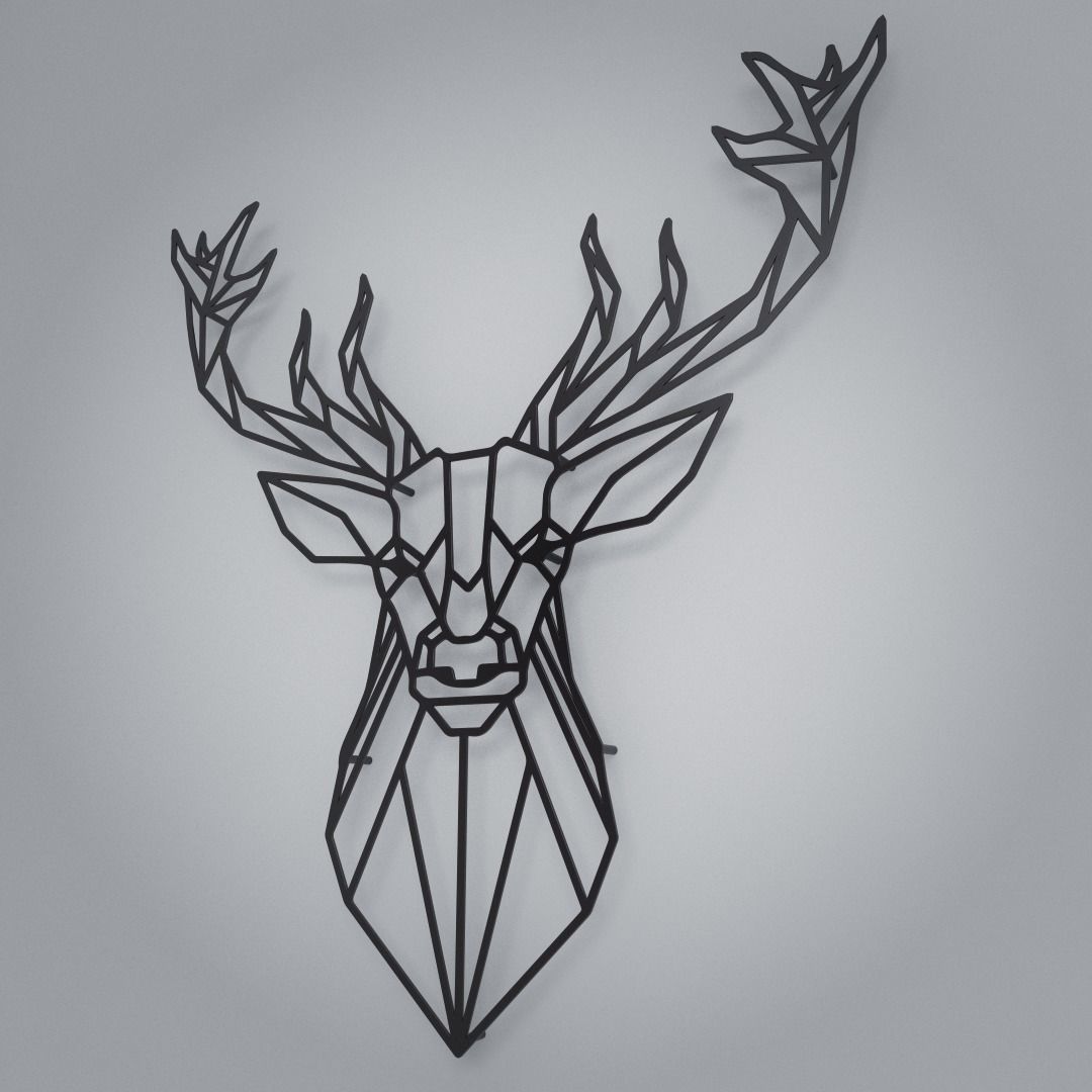 LineAnimals - Wall Decor 3D model_1