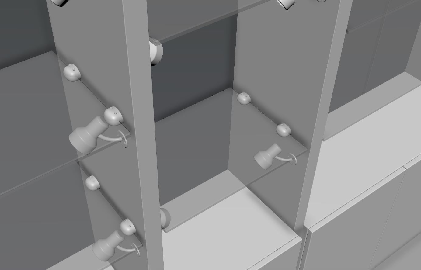 Concession stand kiosk shop 3D model_4