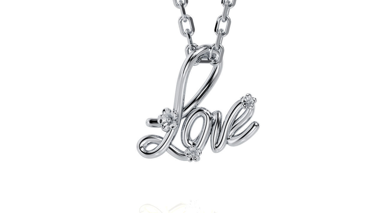 LOVE Pendant 3D print model 3D print model_2