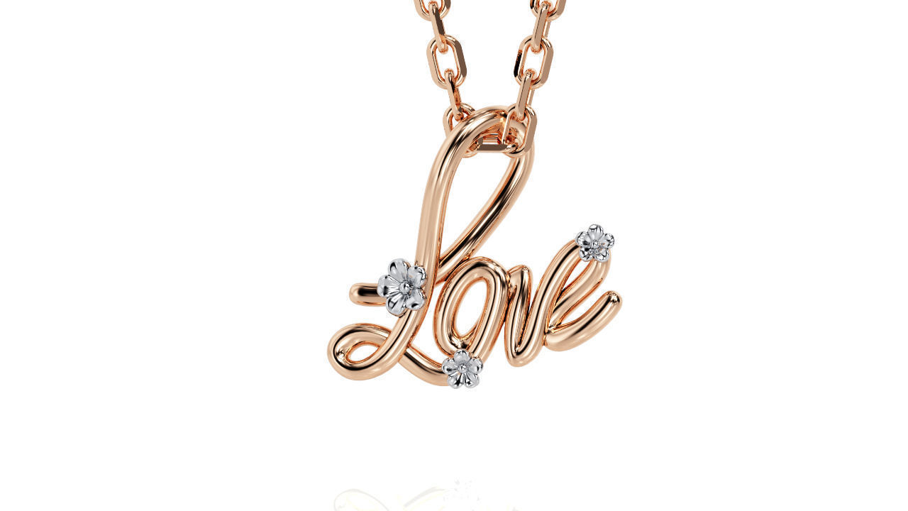 LOVE Pendant 3D print model 3D print model_1