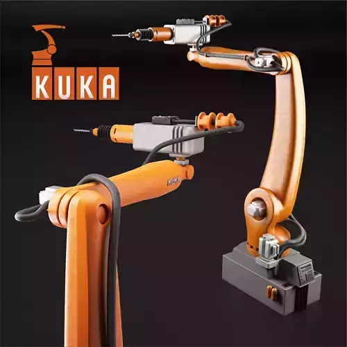 Robot KUKA Low-poly 3D model