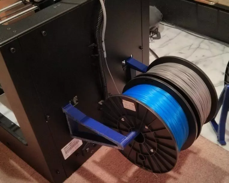 100 printable spool holder standing or attachable to Rep2 Cube2 Free 3D print model
