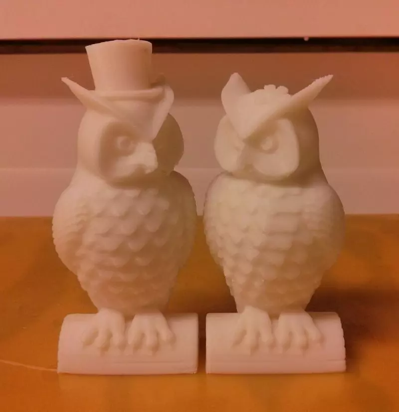 His and Her Owls MakerWare-friendly Free 3D print model_0