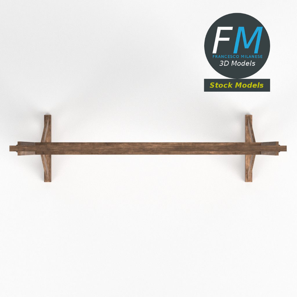 Reversible freestanding chalkboard 3D model_6