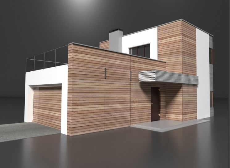 Modern house 3D model_2