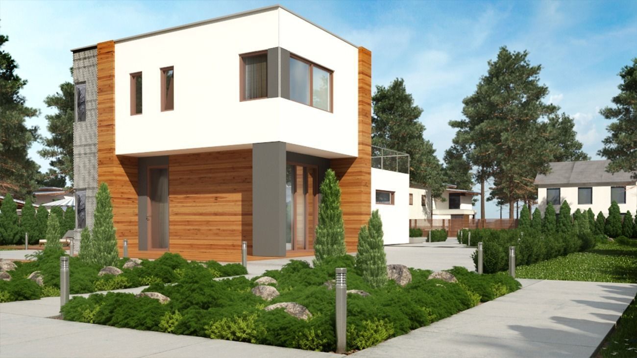 Modern house 3D model_1