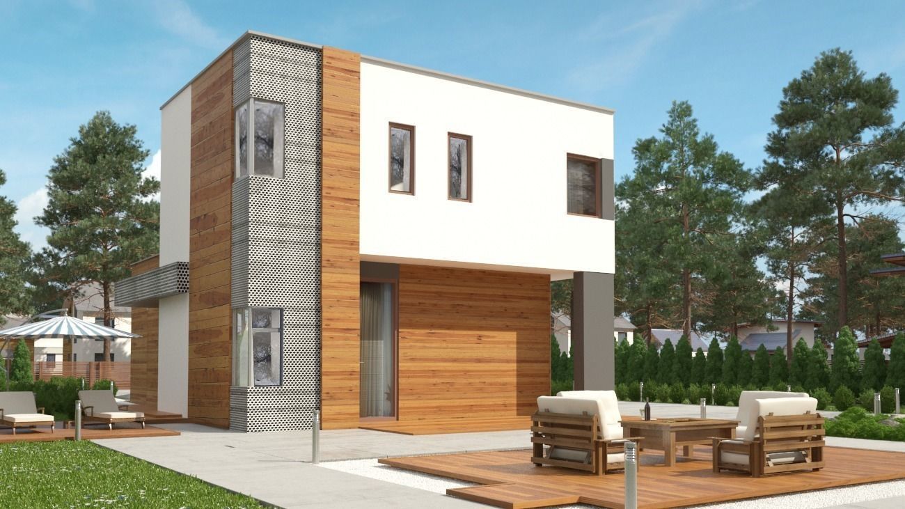 Modern house 3D model_0