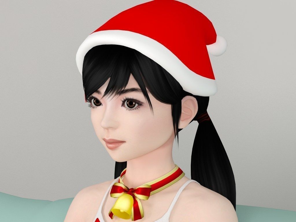 Manami Christmas pose 02 3D model_5