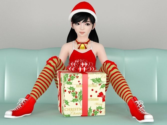 Manami Christmas pose 02 3D model