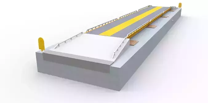 Truck Scales  or Railroad Track Scales and Floor Scales  3D model