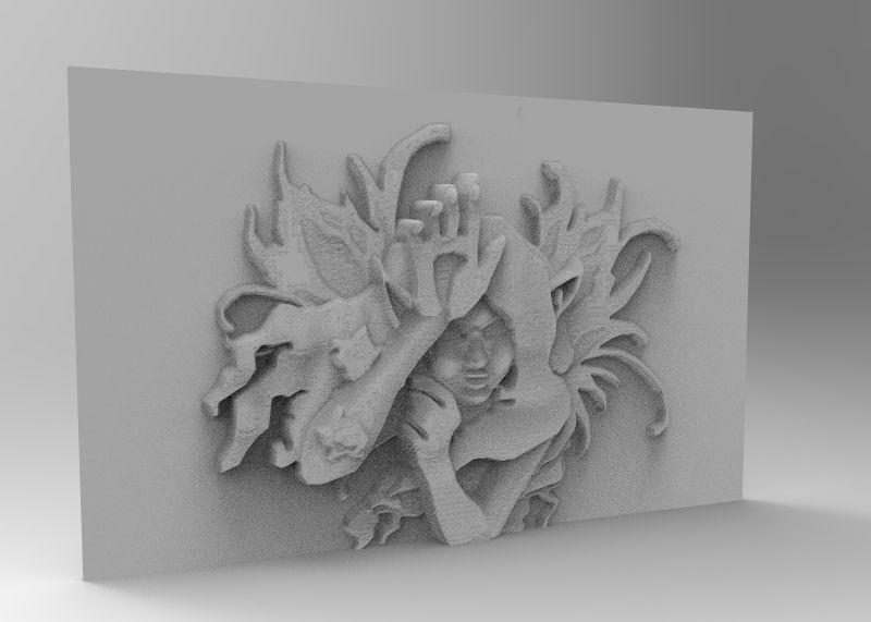 Modern 3D Printing wall frame 3D print model_2