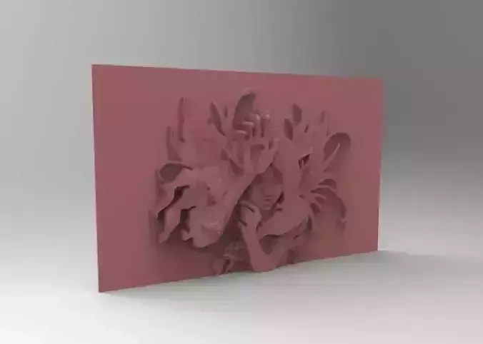 Modern 3D Printing wall frame 3D print model