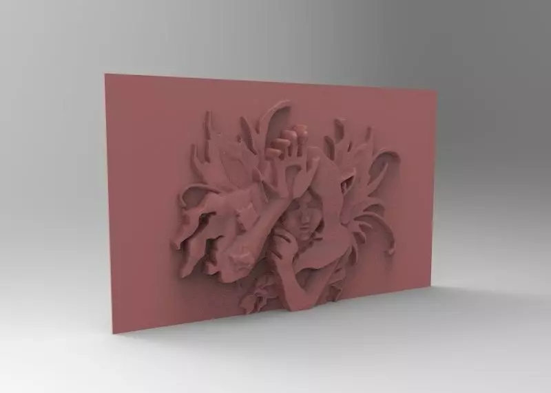 Modern 3D Printing wall frame 3D print model_0