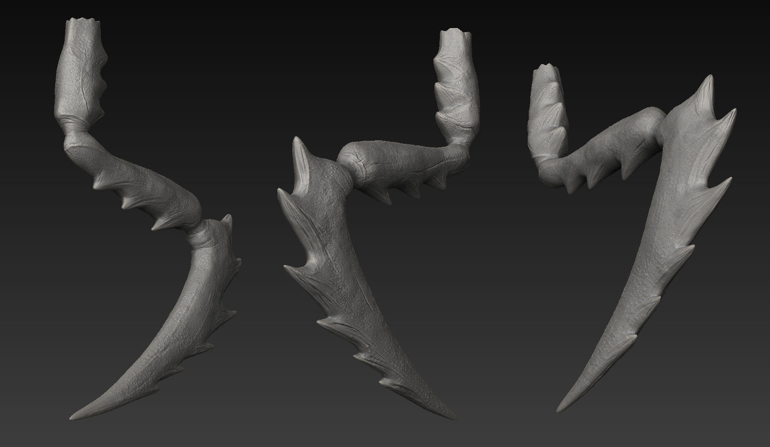 HandZ hand with claws and fingers 3D model_17