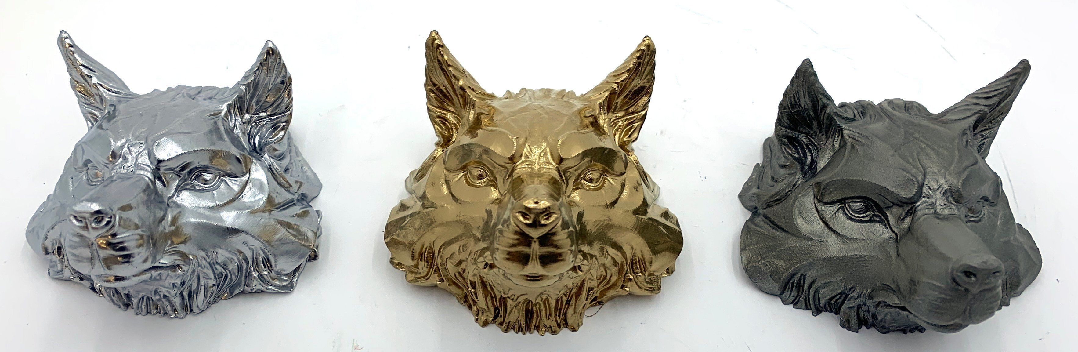 Wolf head pendant keychain 3d print model 3D print model_8