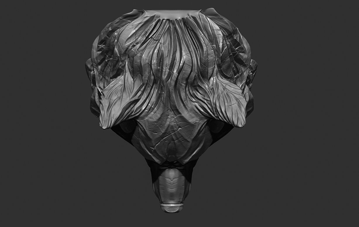 Wolf head pendant keychain 3d print model 3D print model_17
