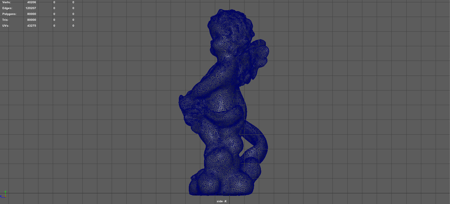 Golden Angel Low-poly 3D model_11