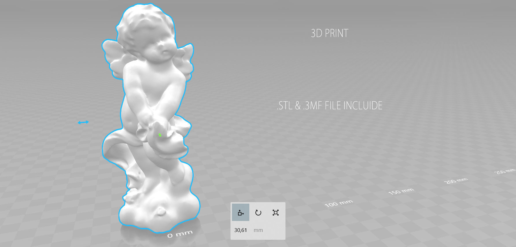 Golden Angel Low-poly 3D model_13