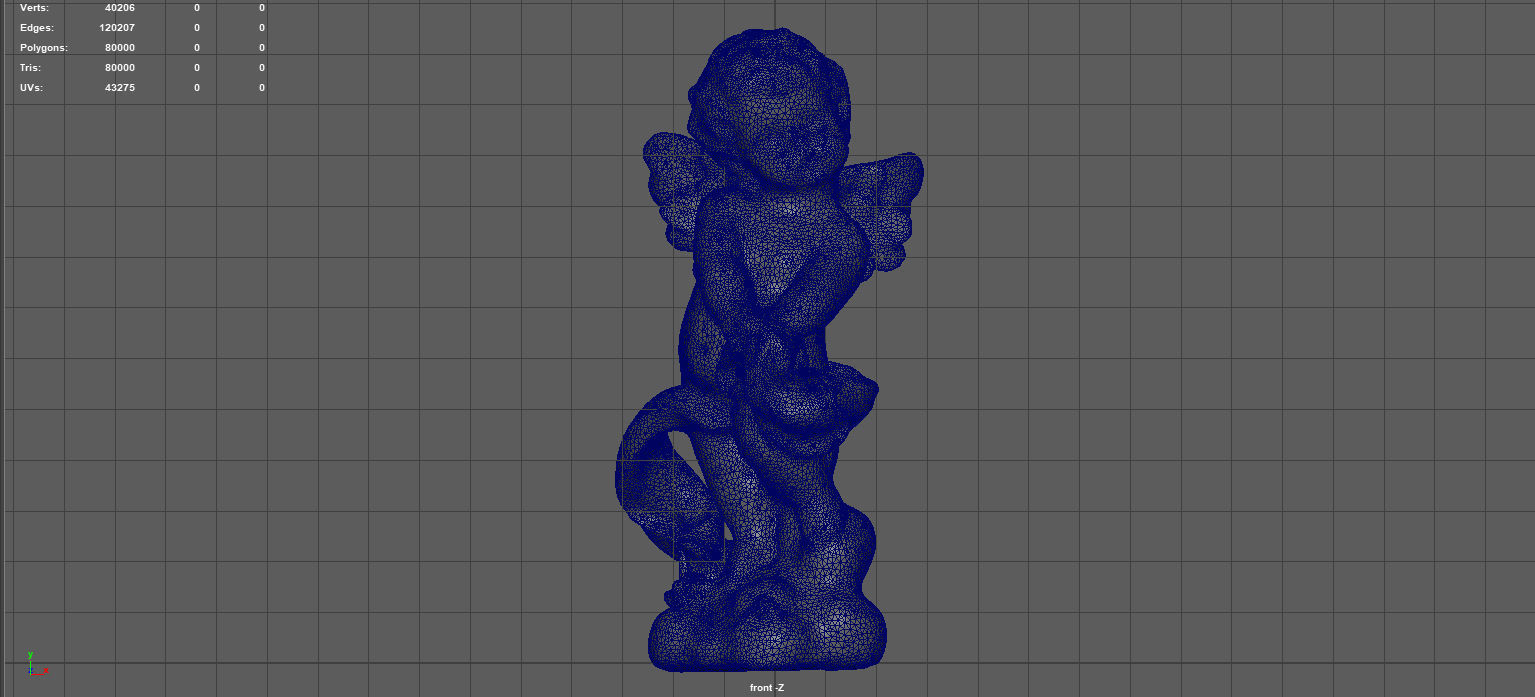 Golden Angel Low-poly 3D model_10