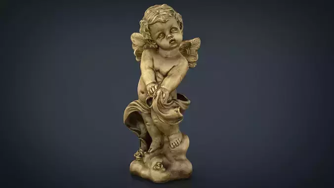 Golden Angel Low-poly 3D model