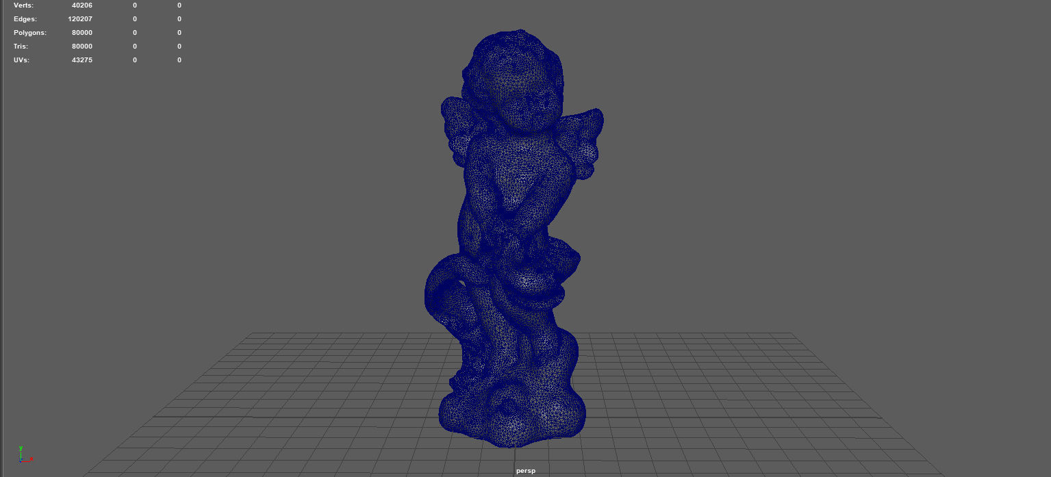 Golden Angel Low-poly 3D model_4