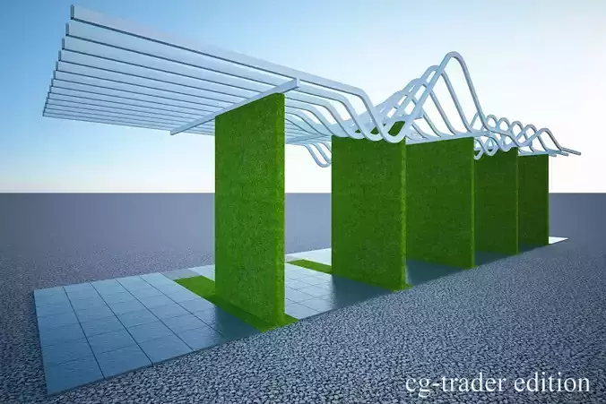pergola- sun shade louvers 3D model