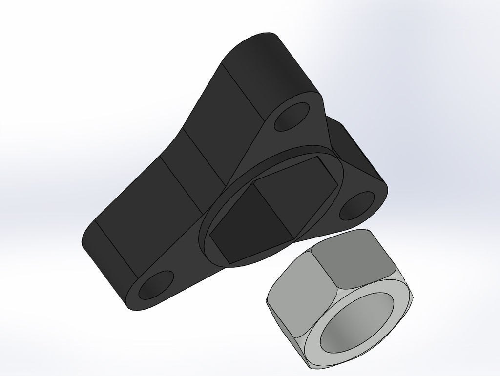 Wing nut M8 Free 3D print model_2