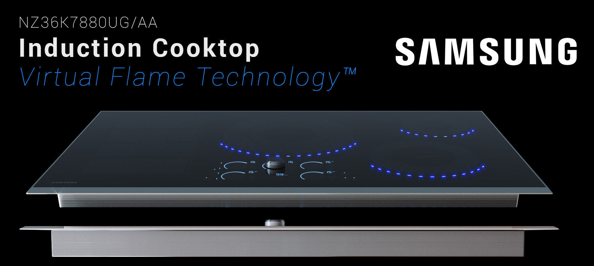 Samsung Induction Cooktop  with Virtual Flame Technology 3D model_3