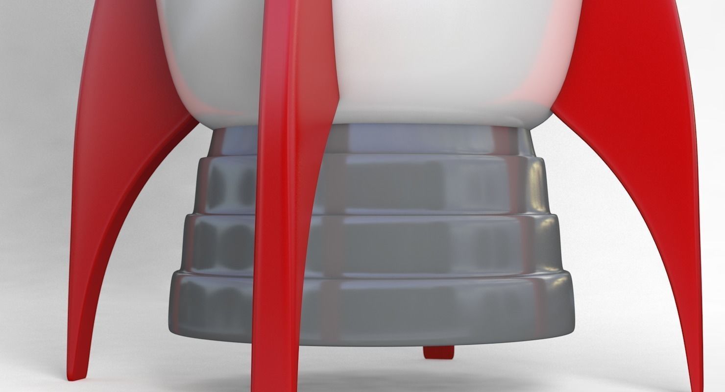 Cartoon Rocket Ship V1 Low-poly 3D model_12