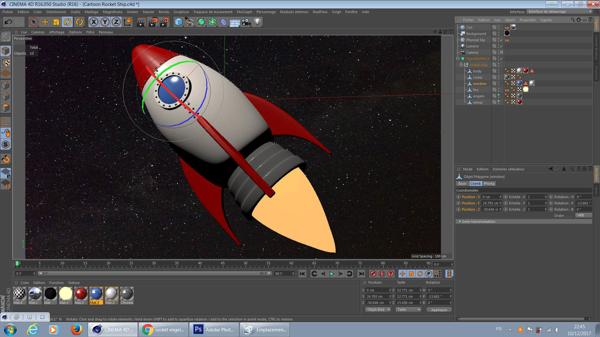 Cartoon Rocket Ship V1 Low-poly 3D model_18