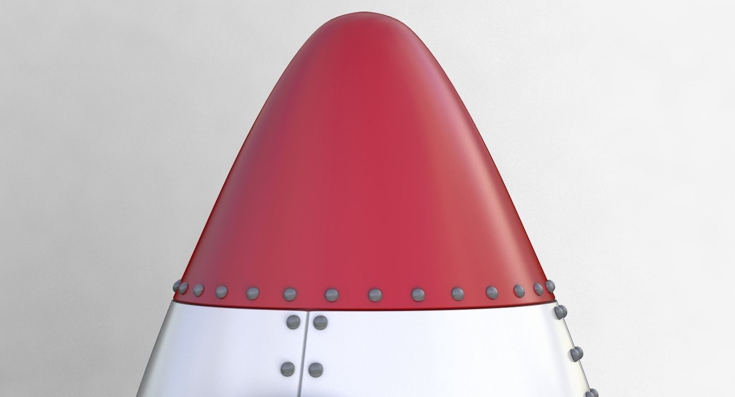 Cartoon Rocket Ship V1 Low-poly 3D model_9