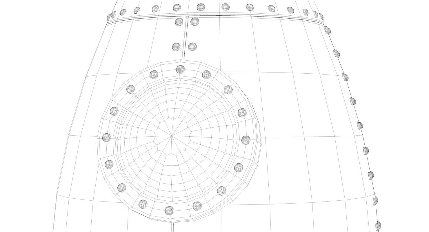 Cartoon Rocket Ship V1 Low-poly 3D model_15