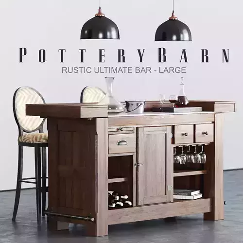 Pottery Barn RUSTIC ULTIMATE BAR 3D model