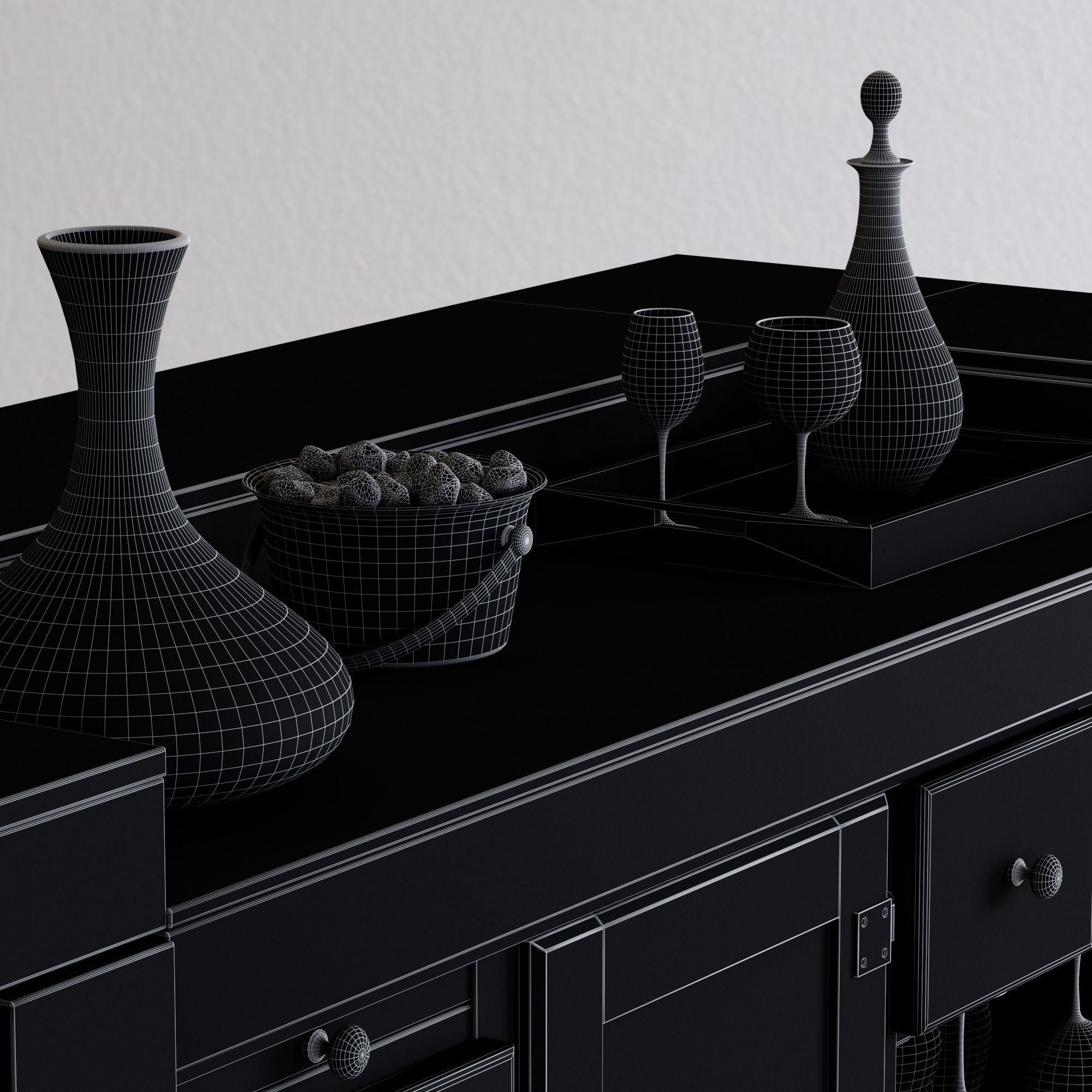 Pottery Barn RUSTIC ULTIMATE BAR 3D model_6