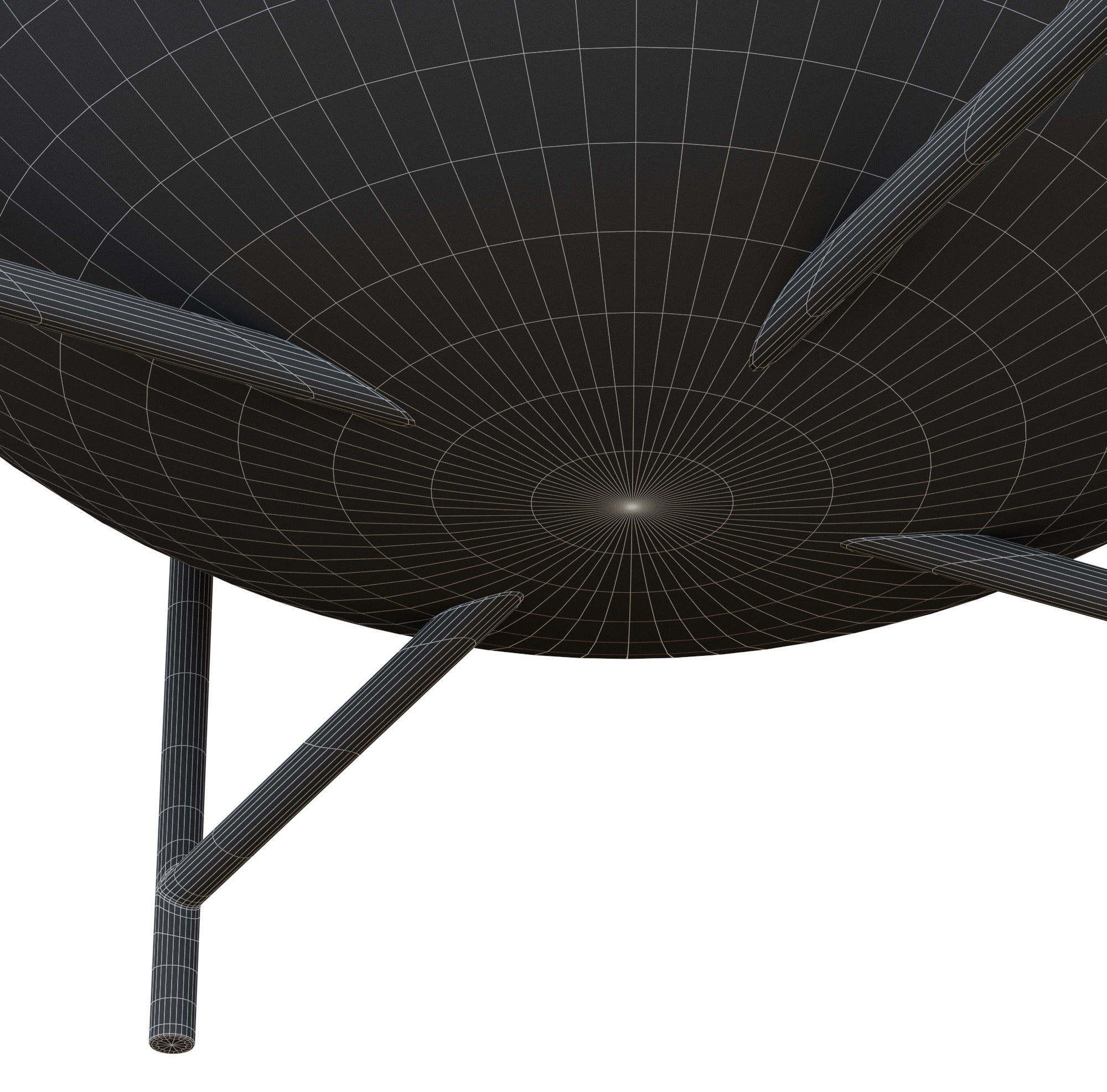 CB2 Darbuka brass coffee table 3D model_5
