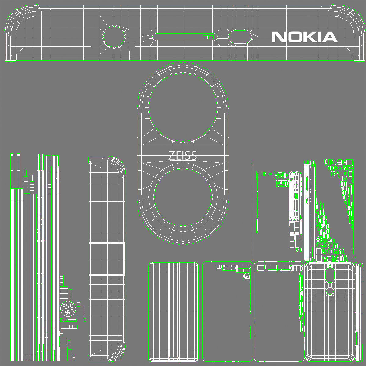 Nokia 7 Black And White 3D model_3