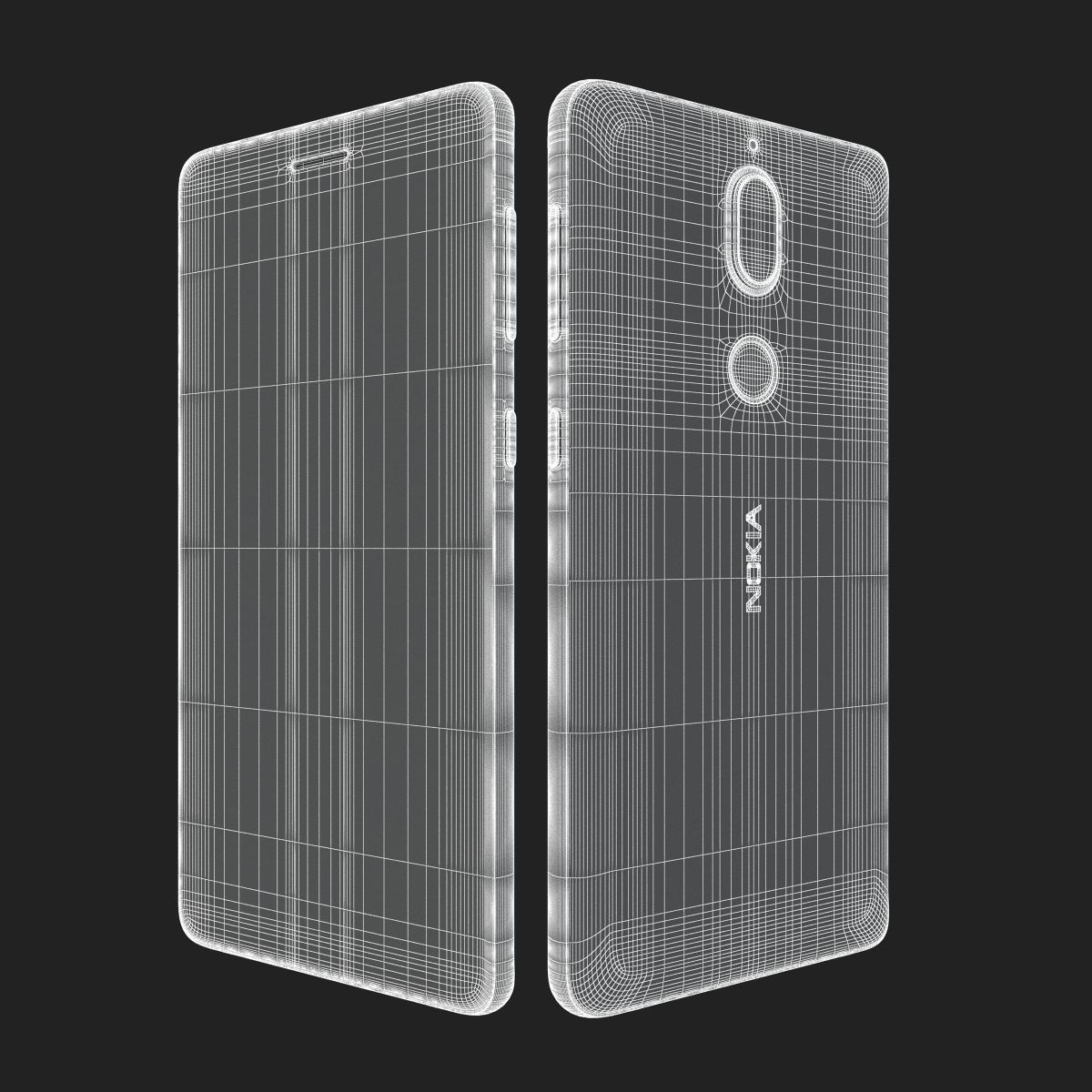 Nokia 7 Black And White 3D model_35