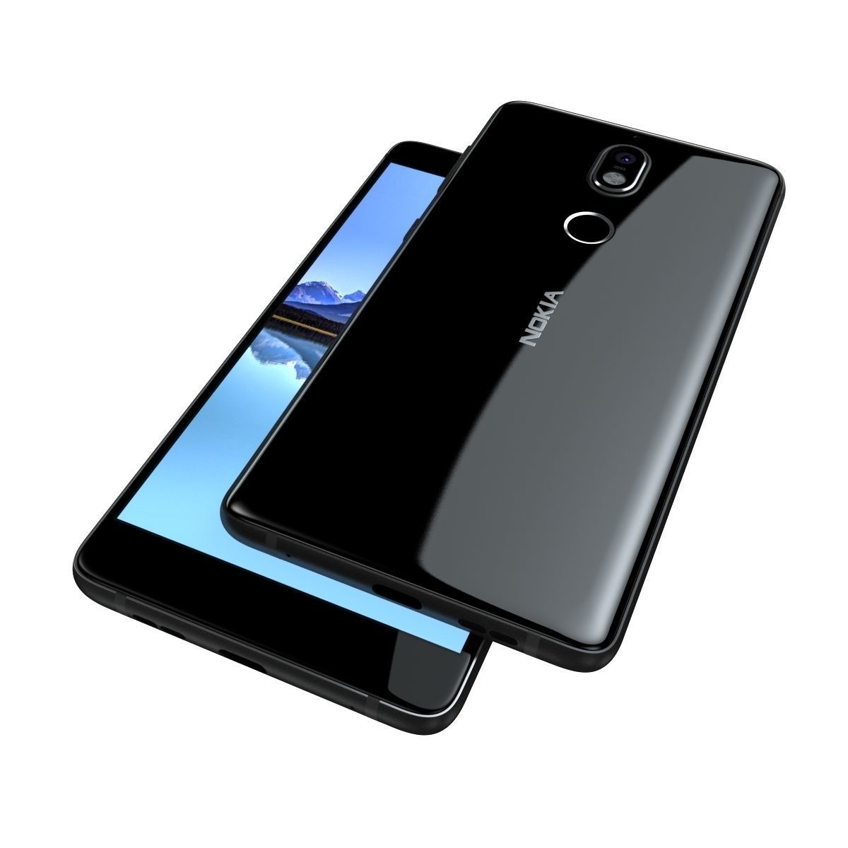 Nokia 7 Black And White 3D model_7