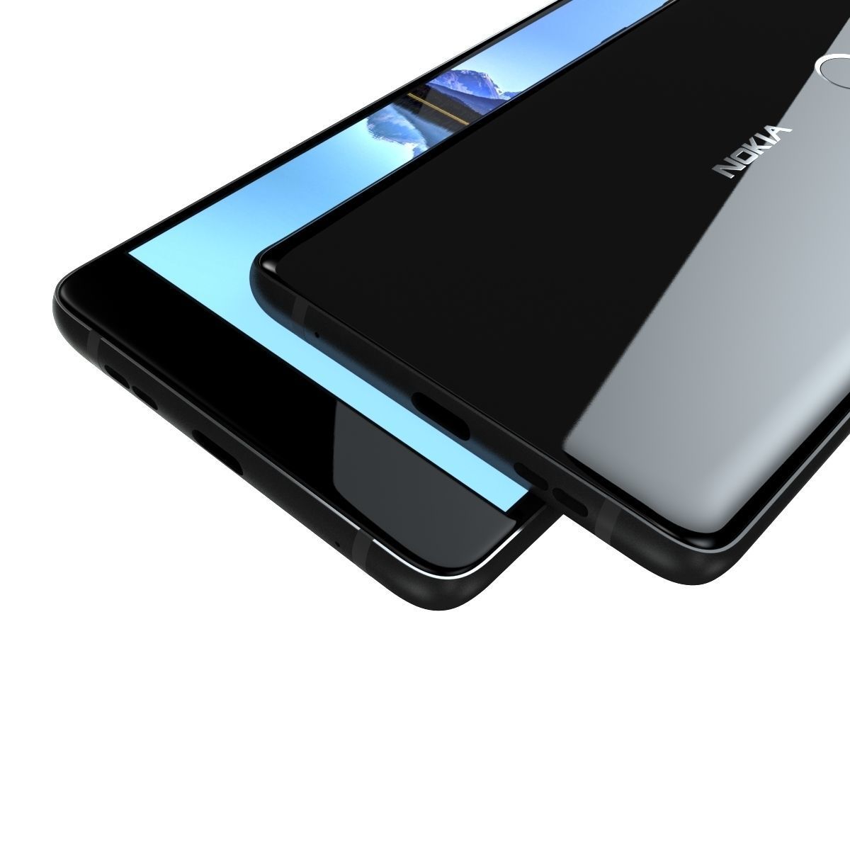 Nokia 7 Black And White 3D model_8