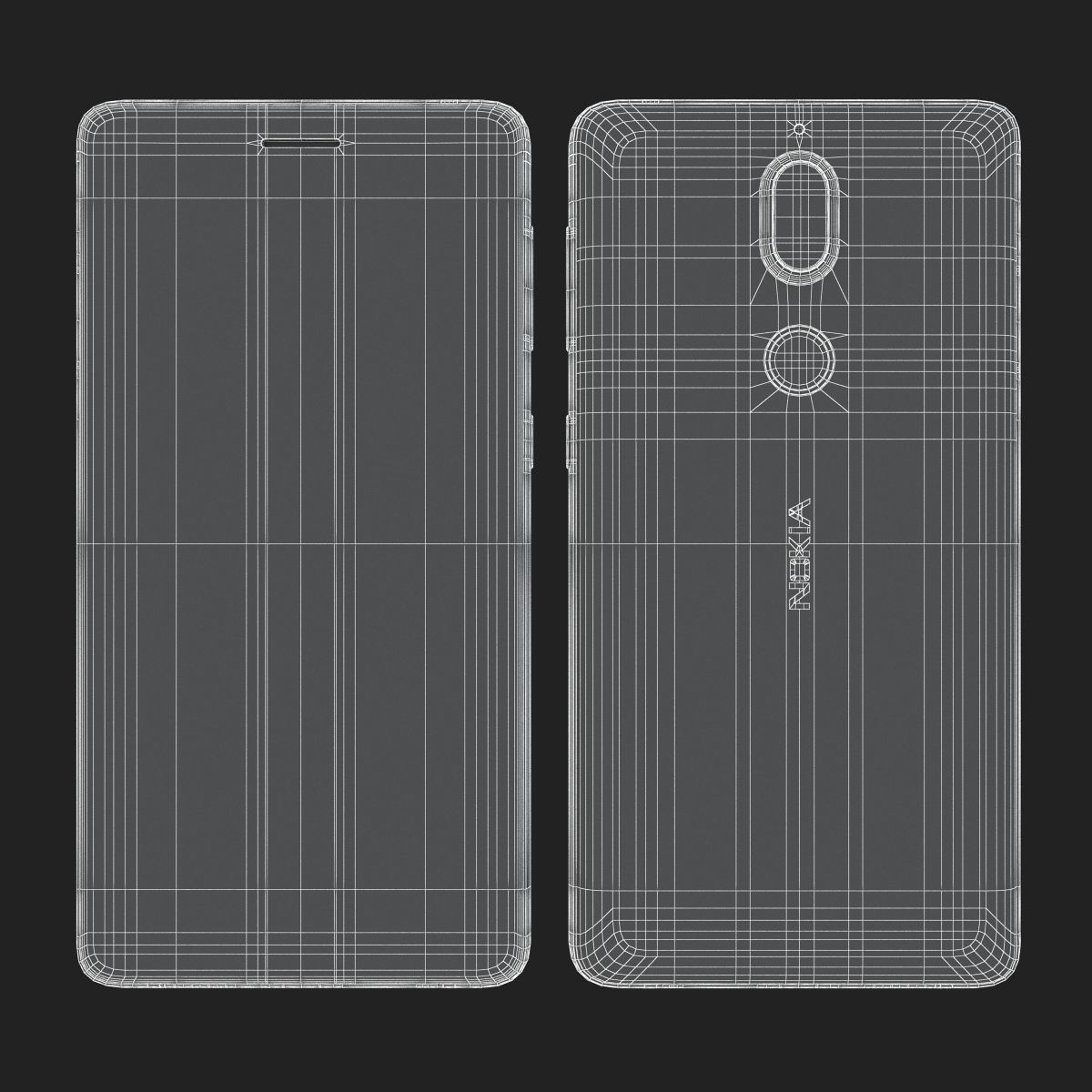 Nokia 7 Black And White 3D model_33