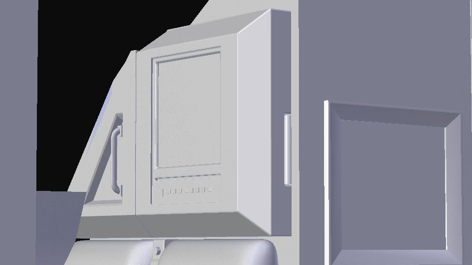 INTERIOR - Cabin Door Planes Low-poly 3D model_6