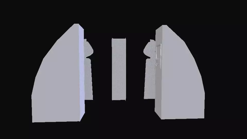 INTERIOR - Cabin Door Planes Low-poly 3D model_0