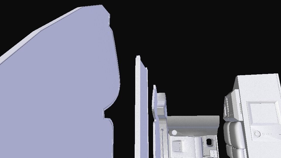INTERIOR - Cabin Door Planes Low-poly 3D model_2
