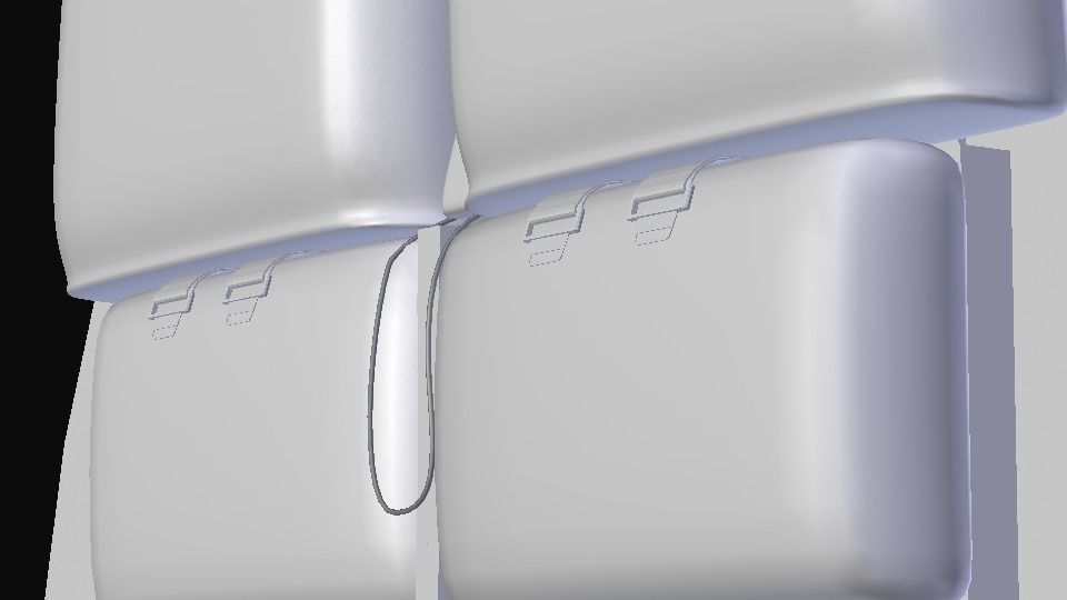 INTERIOR - Cabin Door Planes Low-poly 3D model_7
