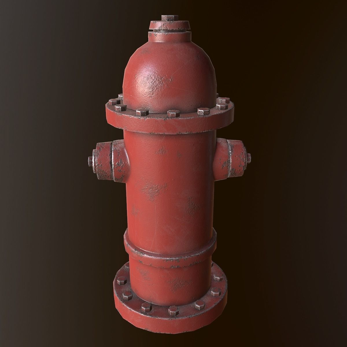 Fire Hydrant - PBR Game Ready Low-poly 3D model_6