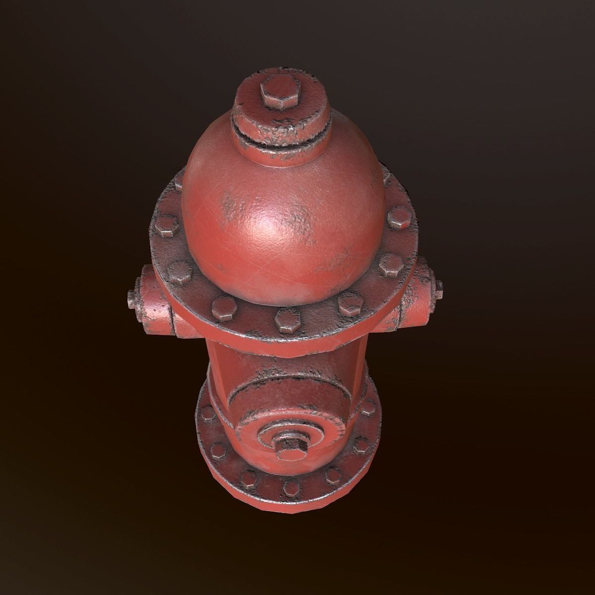 Fire Hydrant - PBR Game Ready Low-poly 3D model_5