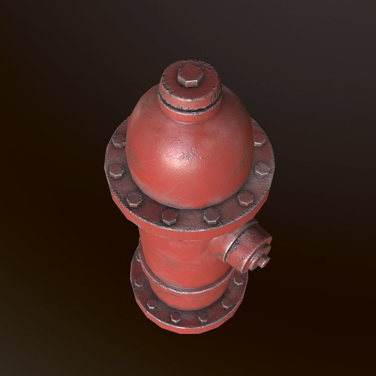 Fire Hydrant - PBR Game Ready Low-poly 3D model_3