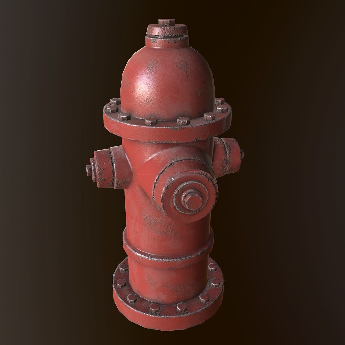 Fire Hydrant - PBR Game Ready Low-poly 3D model_7