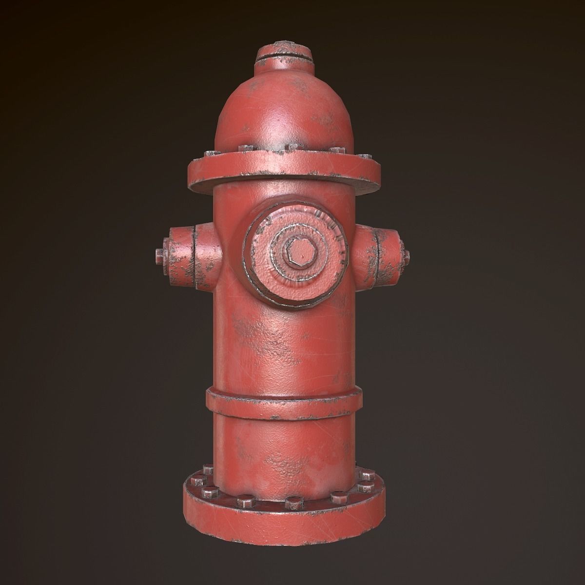 Fire Hydrant - PBR Game Ready Low-poly 3D model_2